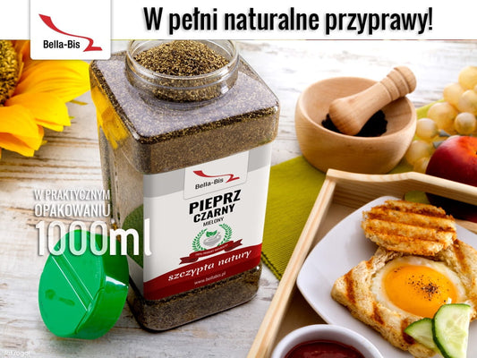 PIEPRZ CZARNY MIELONY - Słoik 500 g