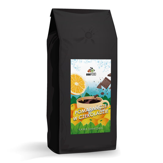 KAWA SMAKOWA POMARAŃCZA W CZEKOLADZIE - 1 kg ziarnista