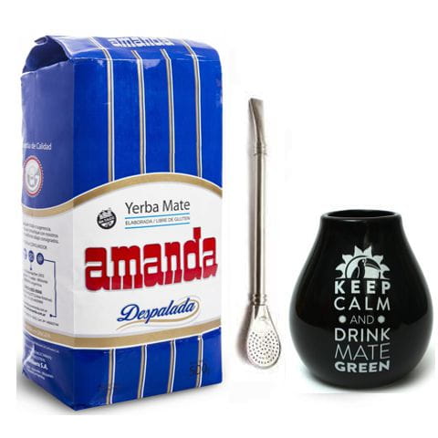 YERBA MATE AMANDA DESPALADA 500 g zestaw
