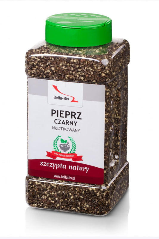 PIEPRZ CZARNY MŁOTKOWANY - Słoik 500 g
