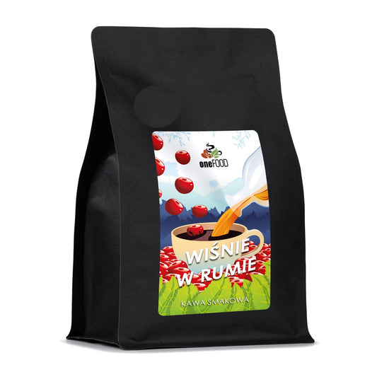 KAWA SMAKOWA WIŚNIE W RUMIE - 250 g mielona