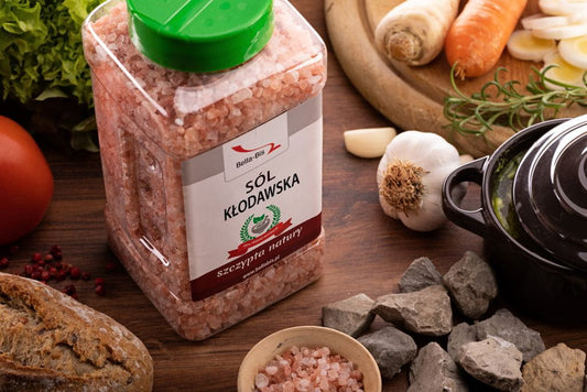 SÓL KŁODAWSKA RÓŻOWA GRUBA - Słoik 1200 g
