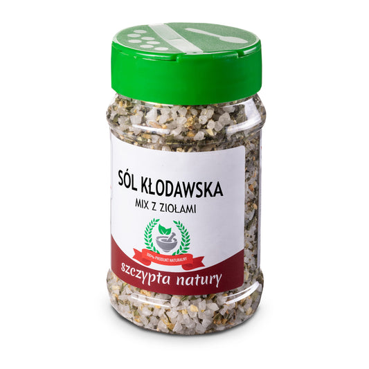 SÓL KŁODAWSKA MIX Z ZIOŁAMI - Słoik 250 g