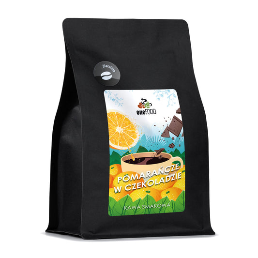 KAWA SMAKOWA POMARAŃCZA W CZEKOLADZIE - 250g ziarnista