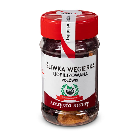 ŚLIWKA WĘGIERKA POŁÓWKI LIOFILIZOWANA - Słoik 40 g