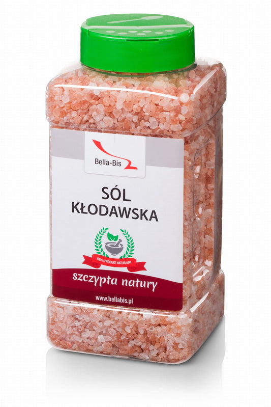 SÓL KŁODAWSKA RÓŻOWA GRUBA - Słoik 1200 g